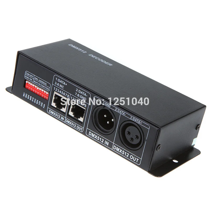 DC 12V 24V 4 канала DMX декодер светодиодный контроллер для RGB 5050 3528 Светодиодный