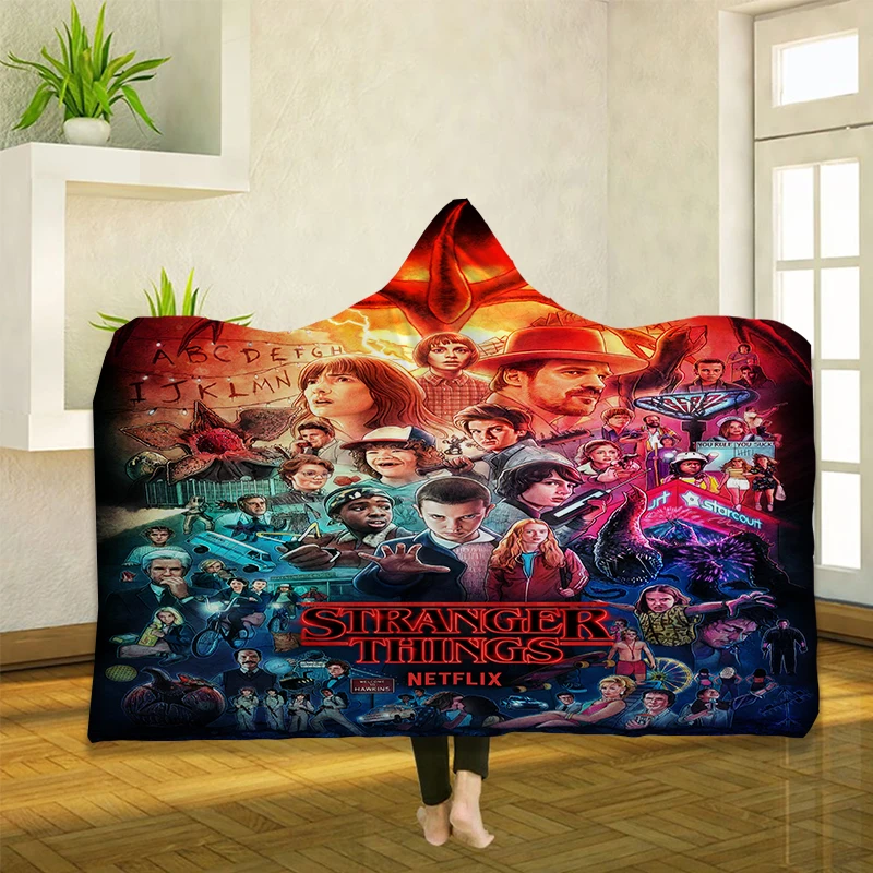 Stranger Things Stranger Things 3D Printed Hoodie Blanket, Warm