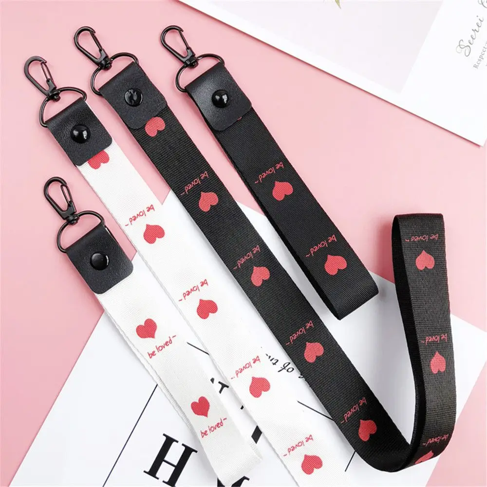 2 шт. выдвижной держатель для карт в форме сердца ремешки на шею телефона