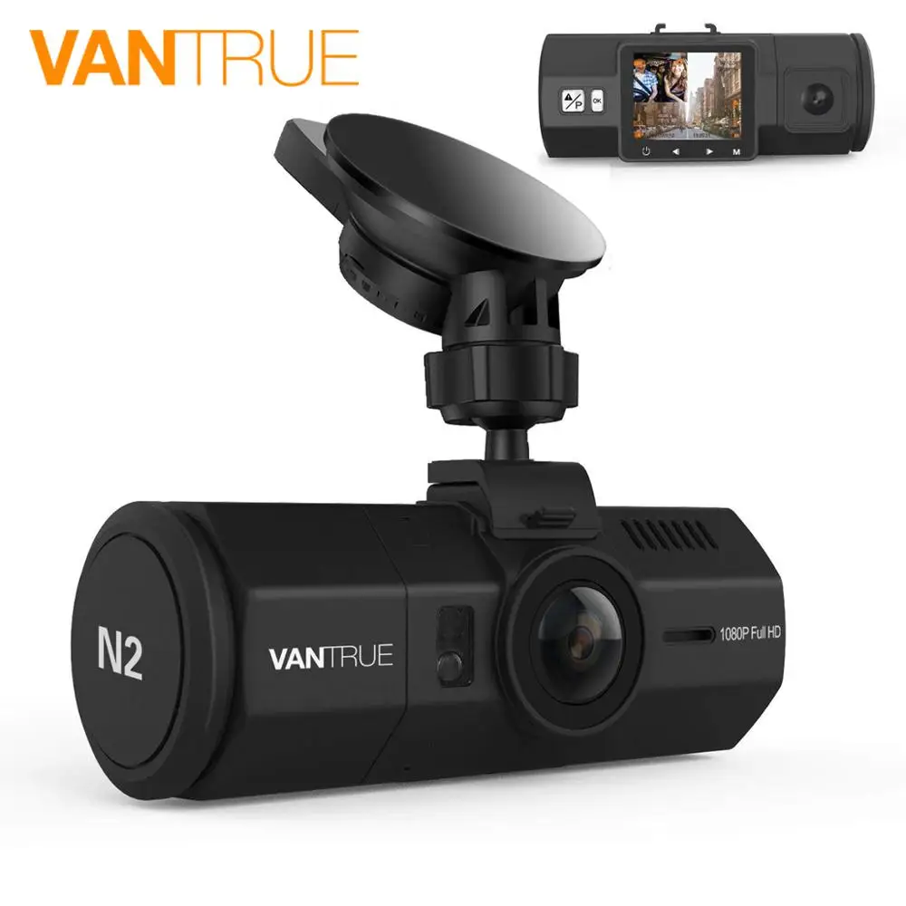VANTRUE N2 Передняя и кабина двойной объектив Dash Cam 1080P+ 720P Автомобильный видеорегистратор камера видео рекордер с g-сенсором, режим парковки Dashcam