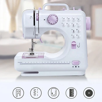 

Mini 12 Stitches Sewing Machine Household Multifunction Double Thread And Speed Free-Arm Crafting Mending Sewing Tool38