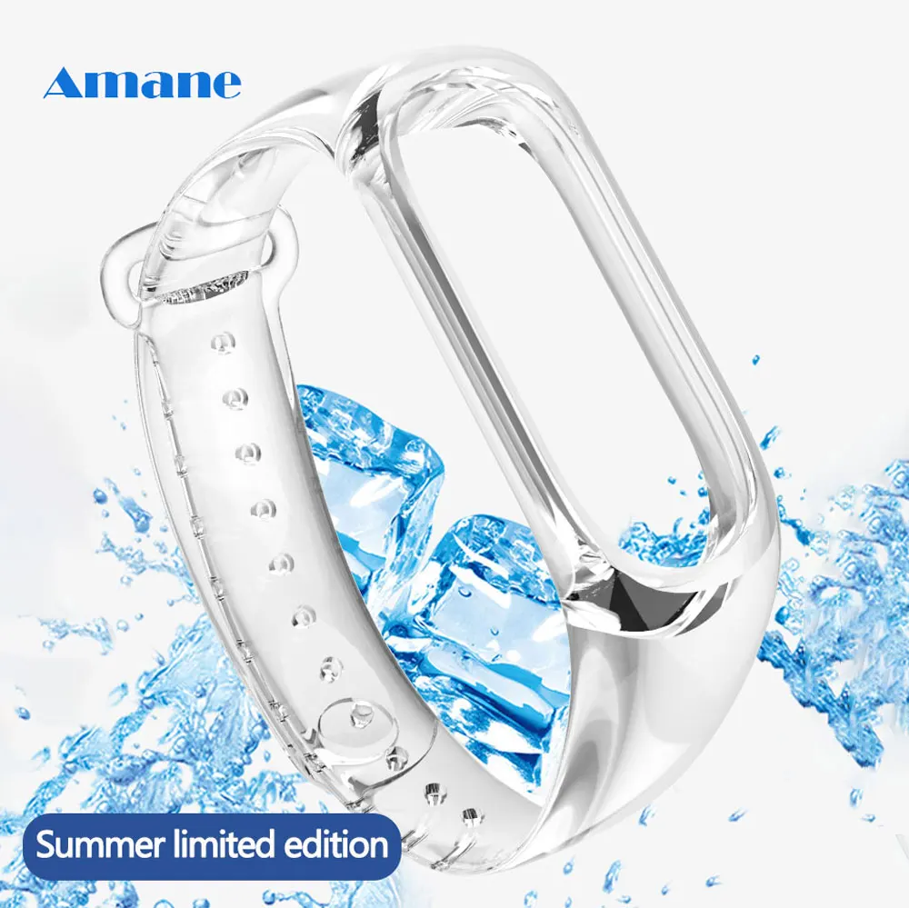 M5 M4 M3 браслет для Xiaomi Mi Band 5 4 3 прозрачный силиконовый на запястье Смарт-браслет |