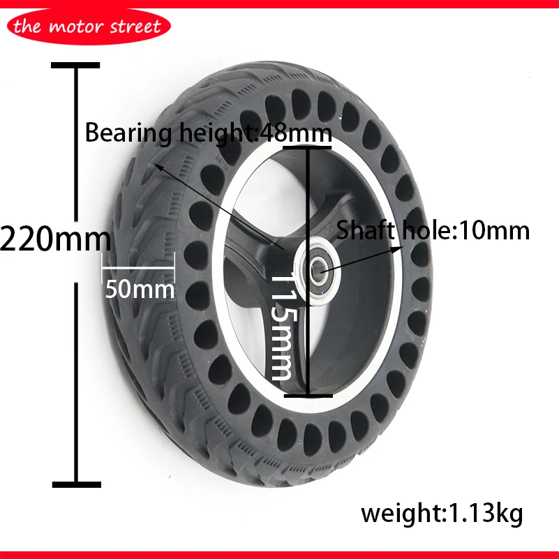 

8 inch 200x50 Solid Tires Bee Hive Holes With Wheel Hub for Explosion-proof Electric Bike Chair Truck Pneumatic Trolley Cart