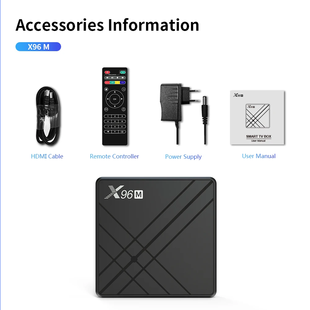 X96M 20 шт. Android 9 0 Смарт ТВ приставка Allwinner H603 2 4G WiFi 4K медиаплеер