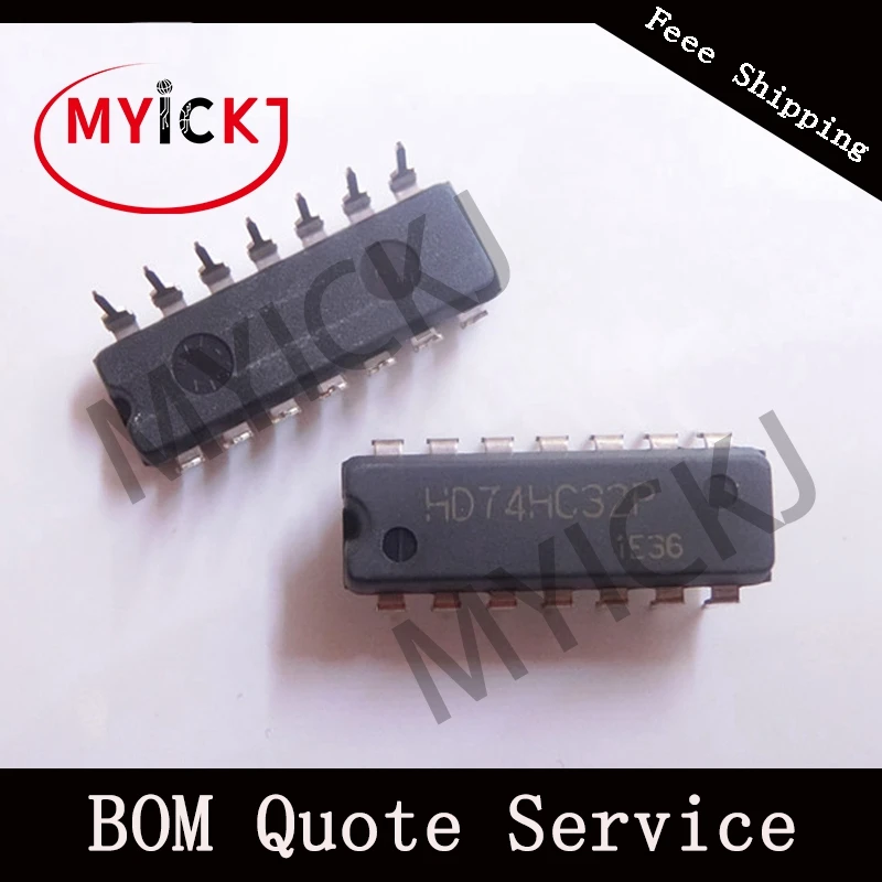 10 шт HD74HC32P DIP Quad. 2-вход или ворота микросхема DIP14