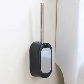 

Long Handle Toilet Brush Storage Box Bathroom Set Wall Mount Cleaning Punch Free Modern Home