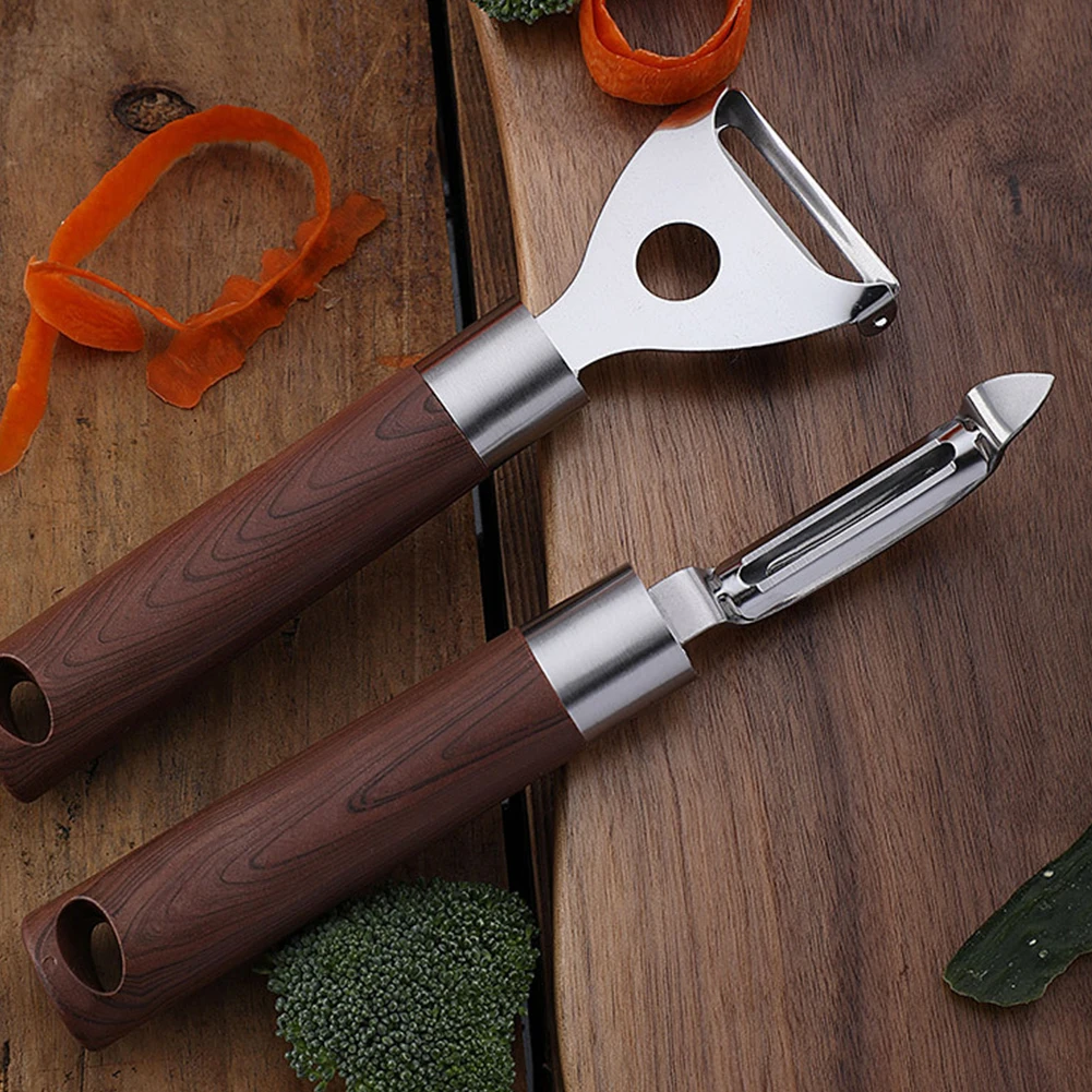 Portable Lightweight Long Handle Hanging Stainless Steel Peeler Useful Kitchen Tool Vegetable Fruit Manual Safe Easy Clean Quick