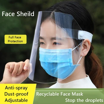 

Transparent Mask Face Shield Anti-spray Full Face Clear Shield Facial Mask Anti Bacteria Cover Protective Splash Mask Visor