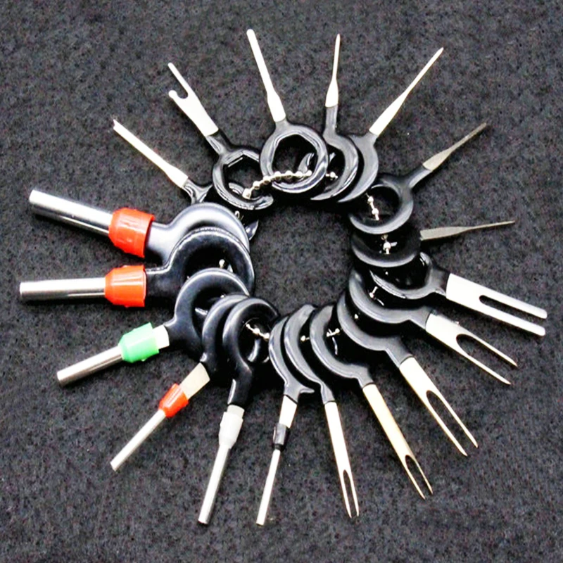 

18Pcs 11Pcs Automotive Plug Terminal Remove Tool Set Key Pin Car Electrical Wire Crimp Connector Extractor Kit Accessories