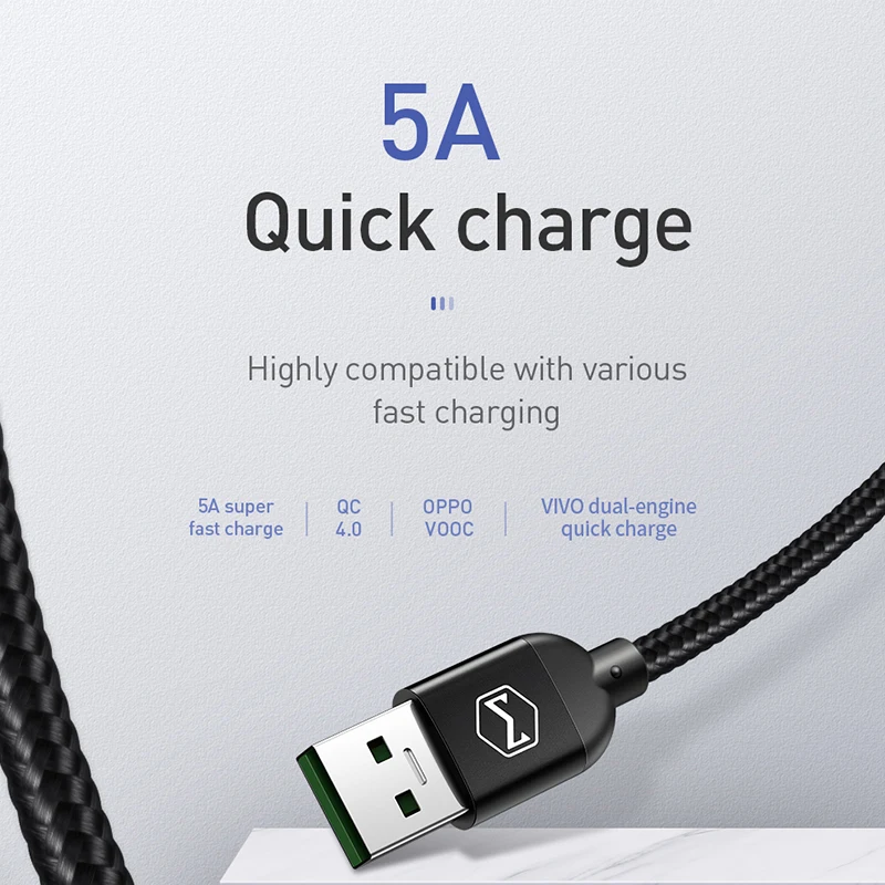Mcdodo usb type C 5A супер быстрый зарядный кабель для передачи данных SCP для huawei P20 Pro mate 20 4A Flash Charge VOOC для OPPO Find X R17 USB