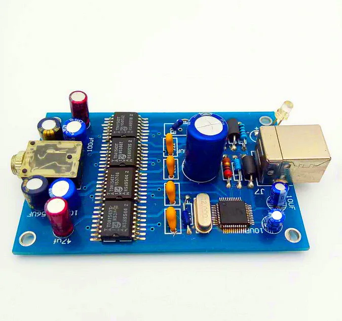 

HIFI 4 TDA1543 decoder USB mobile phone tablet otgDAC external sound card bile taste decoding board