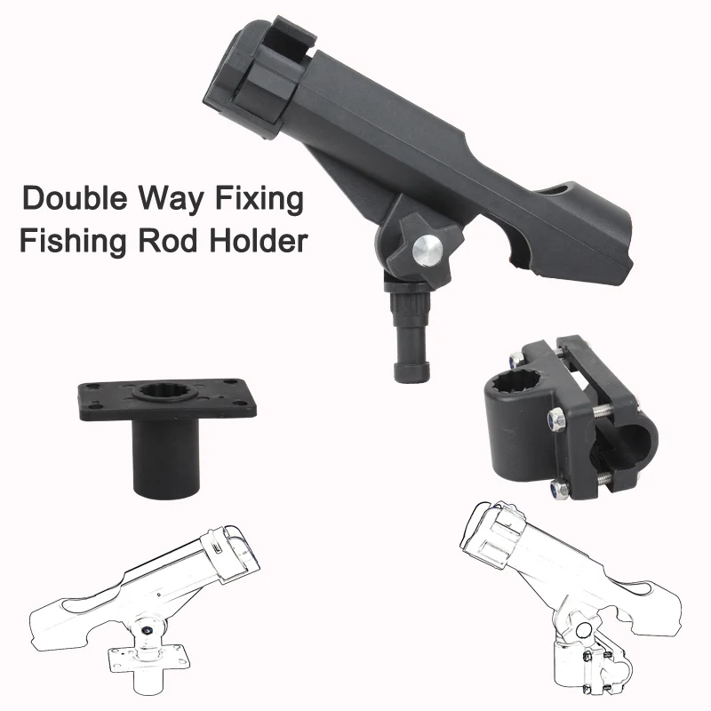 

Fishing Pole Holder Hard Plastic Aluminium boat accessory dinghy raft fishing tool rod holder pole fixer mount angle adjustable