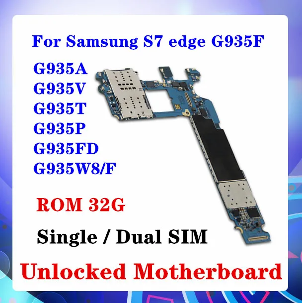 Для Samsung Galaxy S7 Edge G935F G935FD материнская плата ed Android OS 32 Гб Поддержка G935F/FD/W8/A/V/T/P с