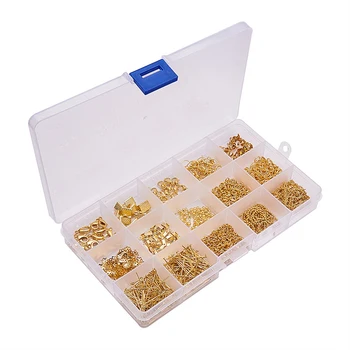 

Accessories DIY Craft Clasps Mixed Style Earring Hooks Metal With Storage Box Jump Rings Chain Extensions Jewelry Findings Set