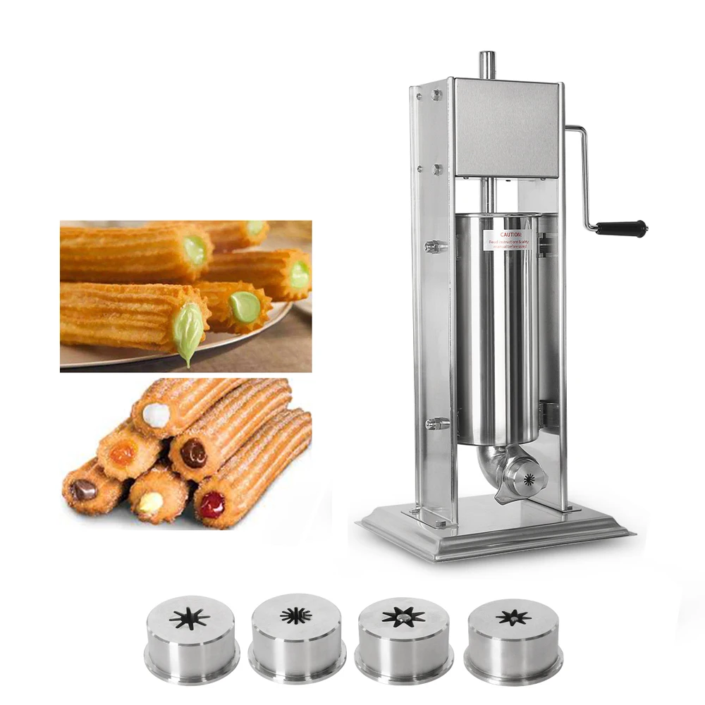 ITOP Vertical 5L/7L/10L Spanish Churrera Churros Machine Maker Heavy Duty Stainless Steel With 4 Nozzles Food Processors