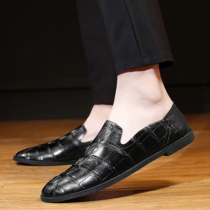 

Men Casual Shoes genuine Leather Men Loafers slip on Handmade outdoor Soft Moccasins Man Flats Walking Male Boat Shoes men