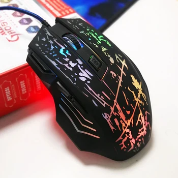 

Gaming Mouse Gamer 7 Button 5500DPI Wired Ergonomic Mouse Led Mause Computer Mouse Silent USB PC Mice with Backlight for Laptop