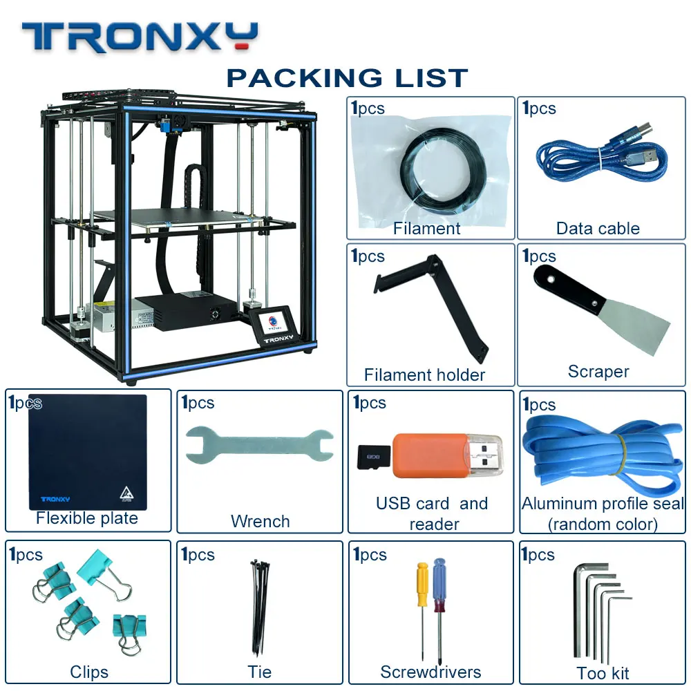 Горячая Распродажа Tronxy X5SA 3D принтер drucker 3d impresora размер печати 330*330 мм машина DIY