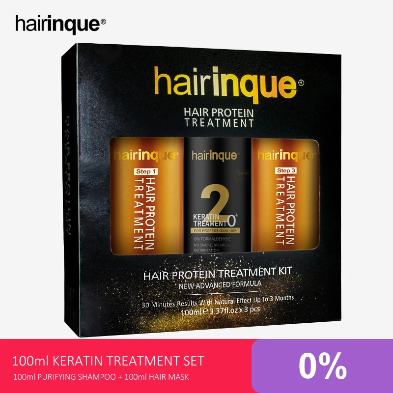 Tratamento do Cabelo Produtos de Cuidados Máscara de Cabelo Formaldeído Queratina Straightener Reparação Danos Capilares Shampoo Brasileiro Suave 0% 1 Tratamentos p cabelo e couro cabeludo