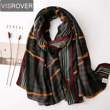 

Visrover New Summer Tropical Beach Scarves Tourist Shawl Geometric Check Print Scarf Belt Patchwork Women Scarf Hijab Wholesale