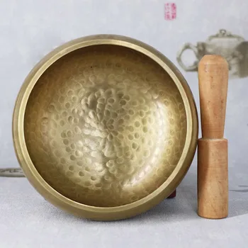 

New Tibetan Buddhism Bowl Meditation Hammered Alms Yoga Copper Sound Therapy Chakra Singing Bowl Religious Buddhism Decoration
