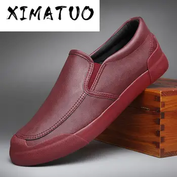 

Brand Men's Casual Leather Shoes Summer Men's Leisure Loafer Shoes Colorful Lazy Men's British Style Shoes Plus 45 46