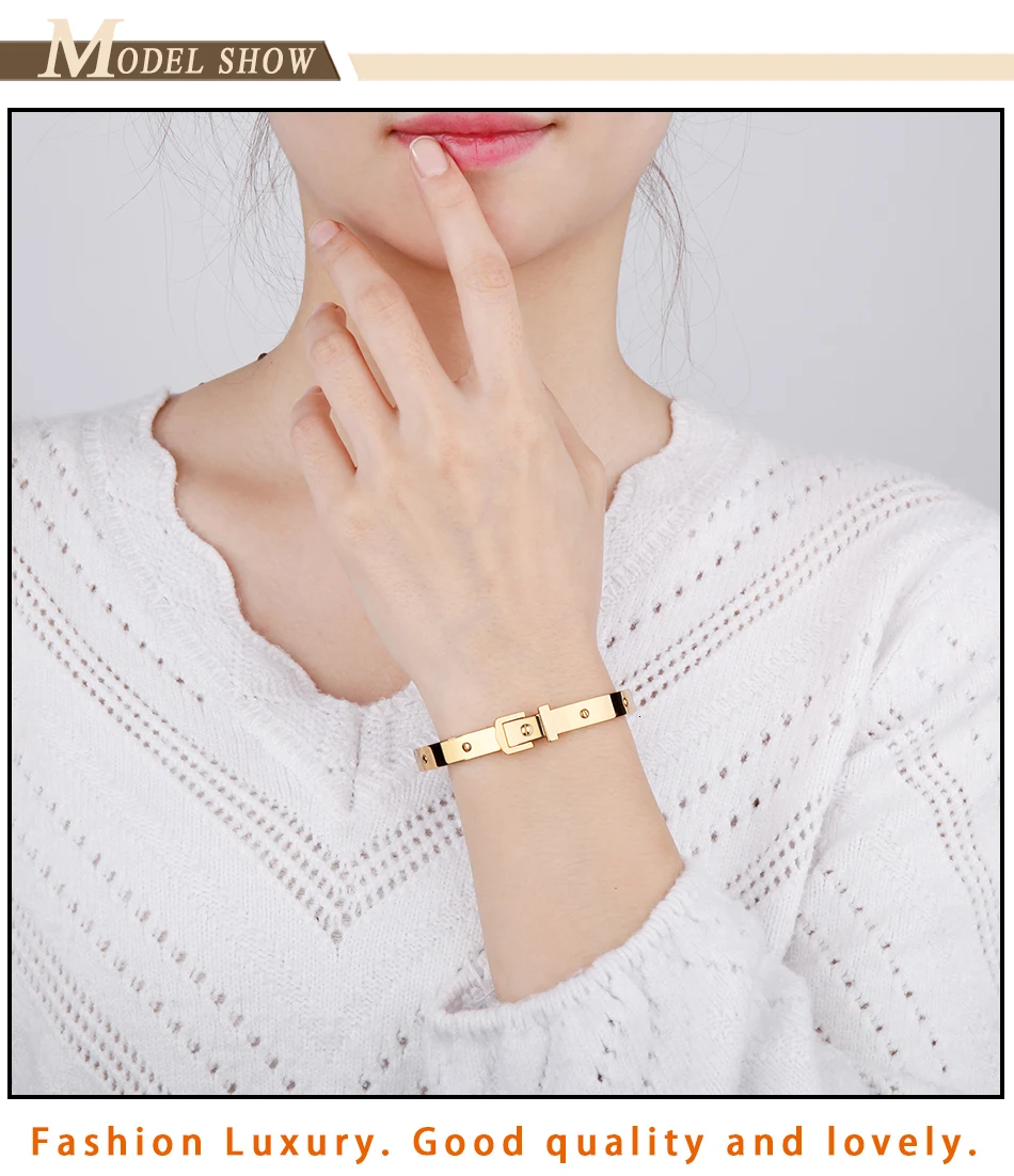 Bangles Bracelet Stainless Steel Femme (9)