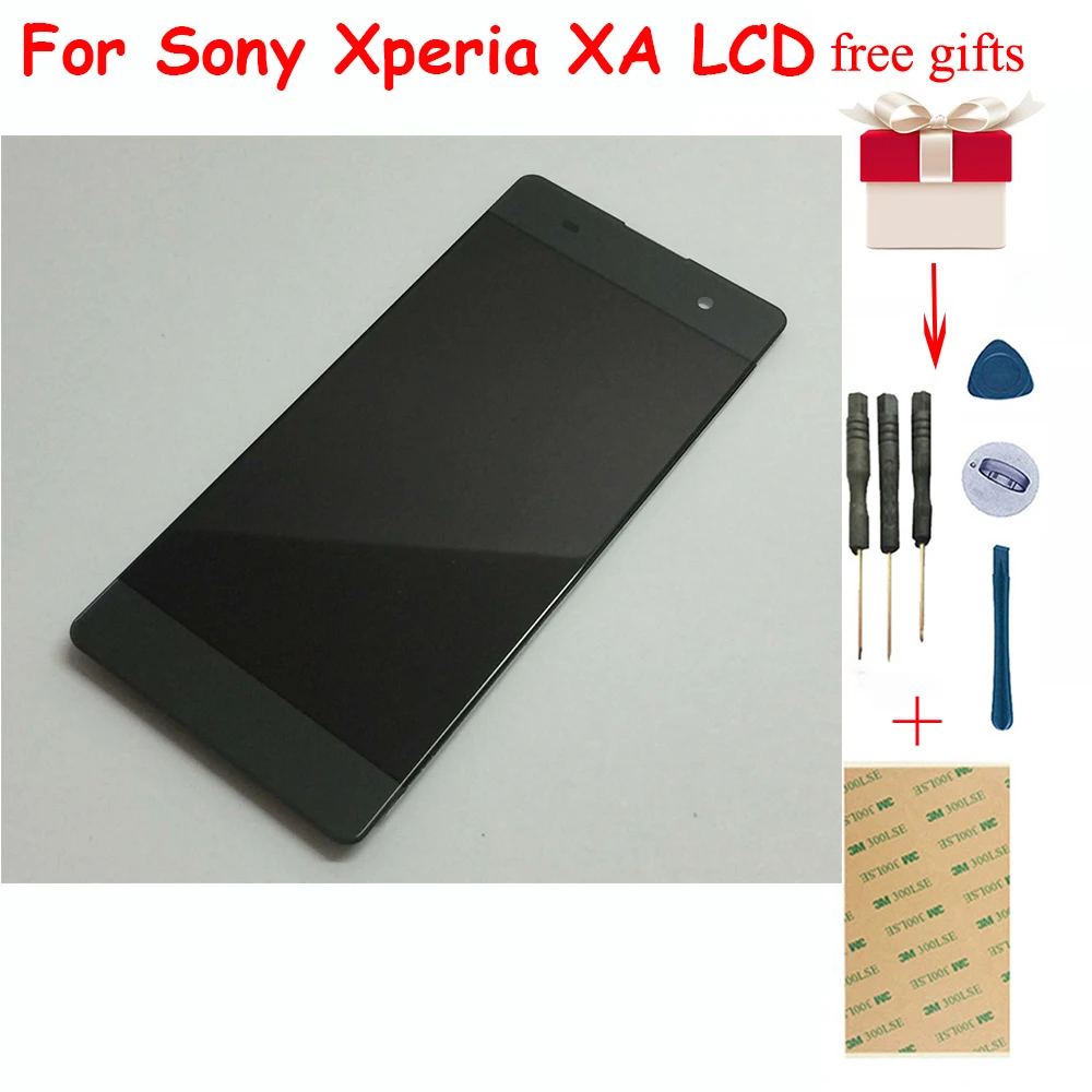 Для Sony Xperia XA LCD Touch F3111 F3113 F3115 сенсорный экран дигитайзер Датчик дисплей панель в
