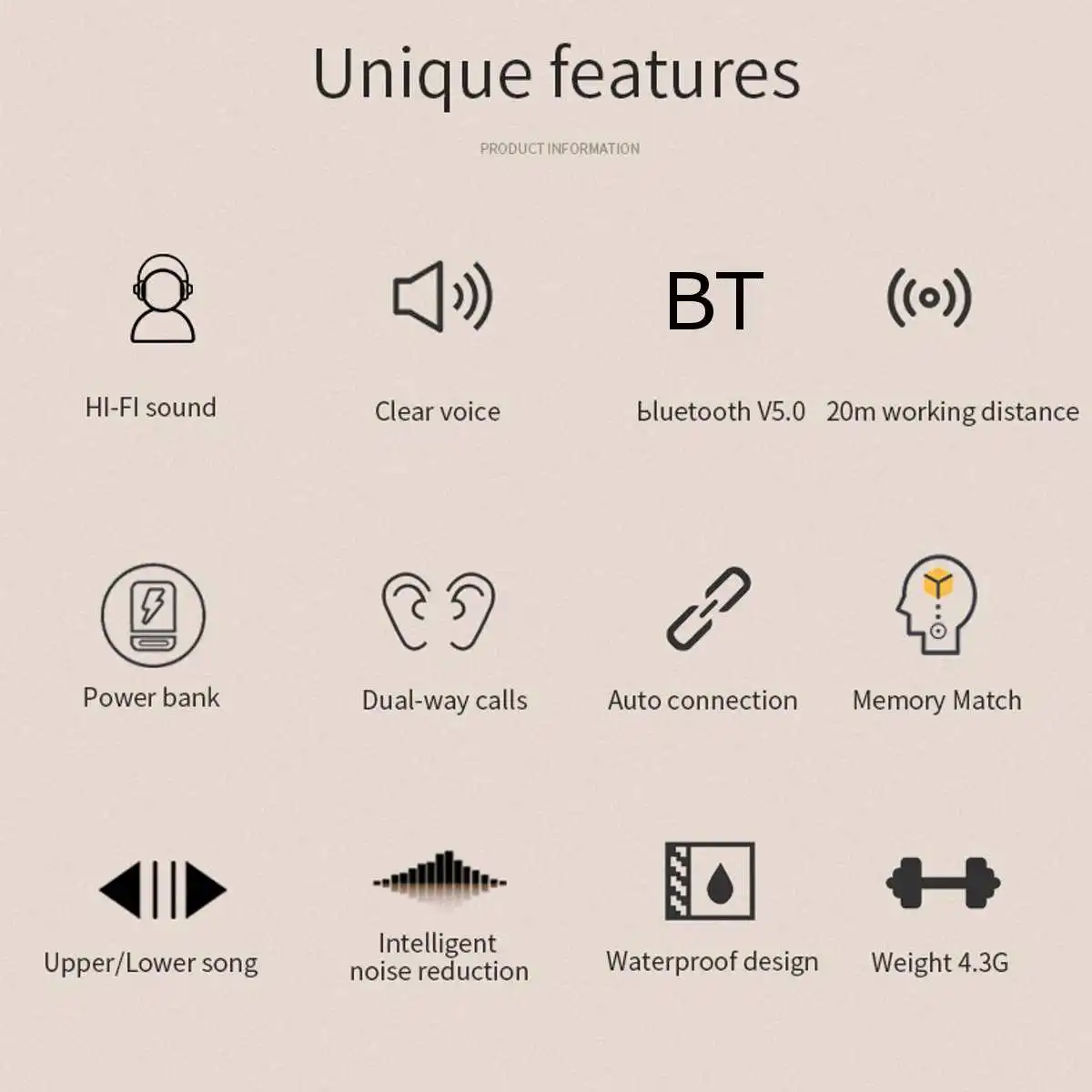 Дизайн TWS bluetooth 5,0 цифровой дисплей гарнитура бинауральные звонки спортивные HiFi водонепроницаемые наушники с 2200 мАч зарядная коробка