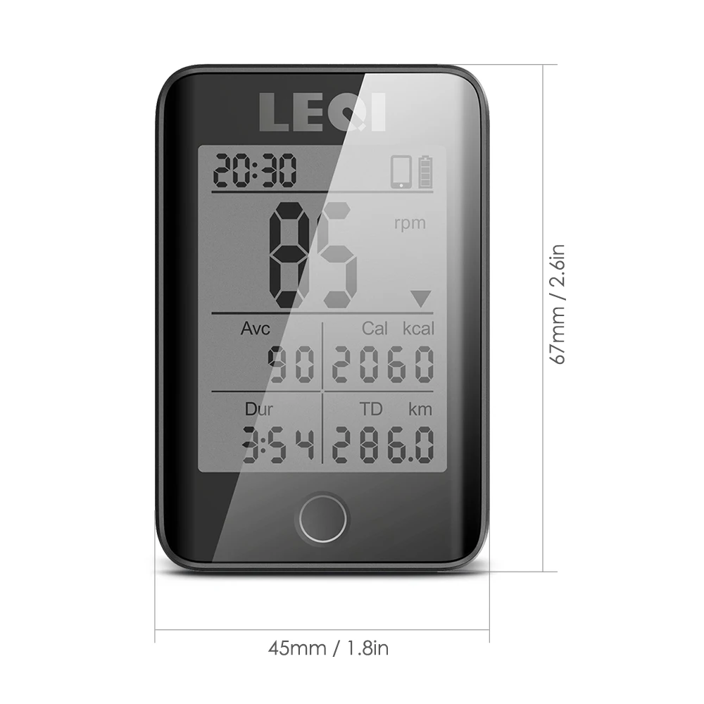 

2.2'' Large Screen Bicycle Computer Wireless Cycling Bicycle Computer Rainproof Speedometer Odometer with Mount Cadence Sensor