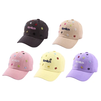 

Children Boys Girls Cap Letters Alphabet Print Caps Hats Toddlers Adjustable Sun Protection Casual Visors Hot Sale Hot