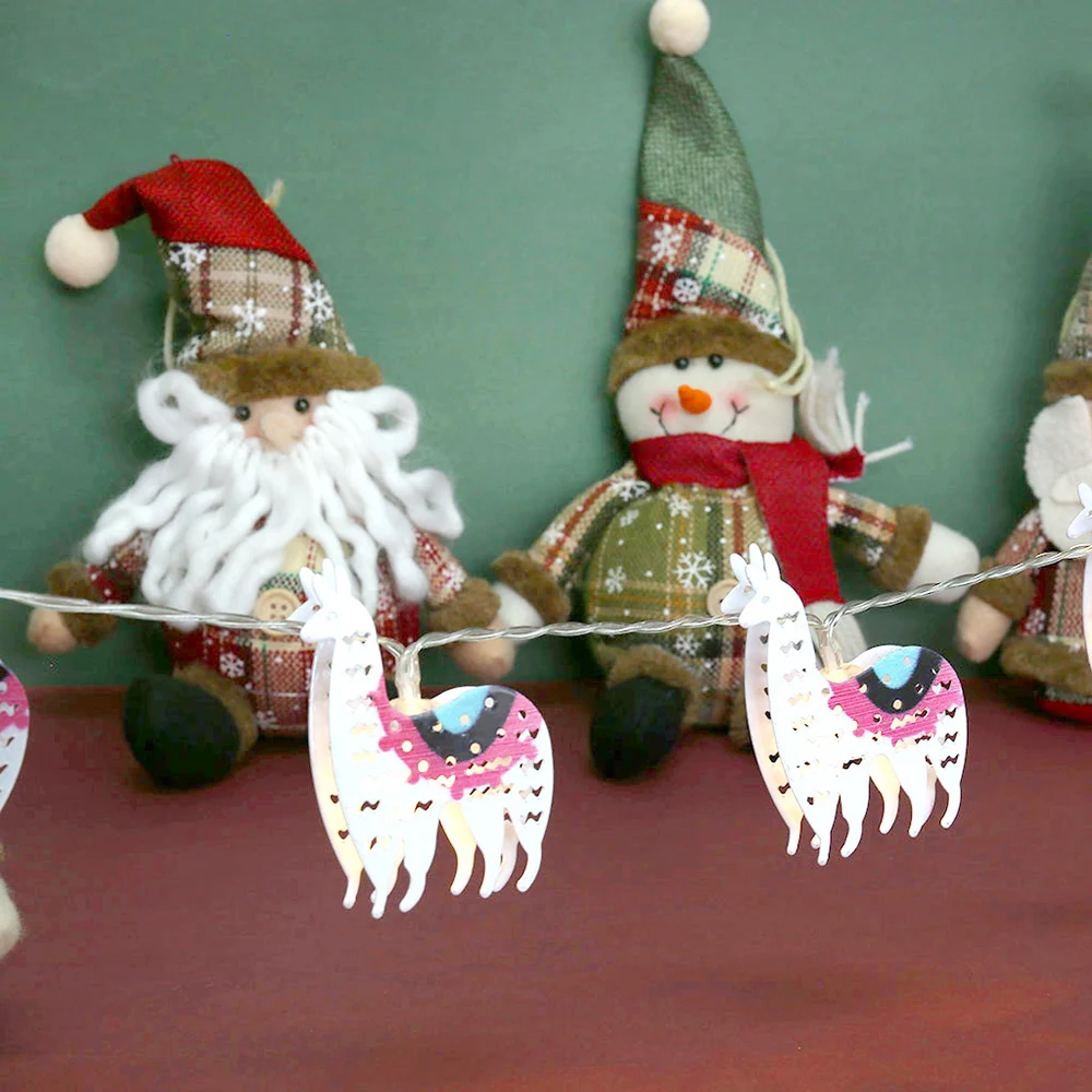 

Art Iron LED String Christmas Fairy String Light Alpaca Decoration Home Holiday Party Decor Night Light Lamp D30