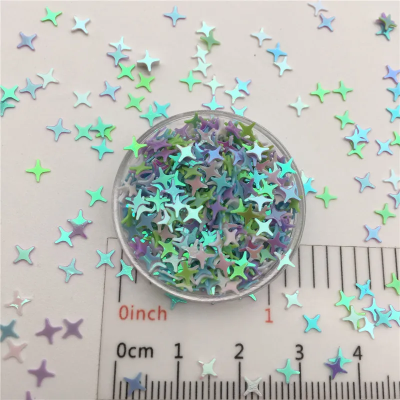 30g/Lot 5mm Cross Star Loose Sequins Glitter Paillettes For DIY Nail Craft,Slime Making, Wedding Decoration confetti Wholesale