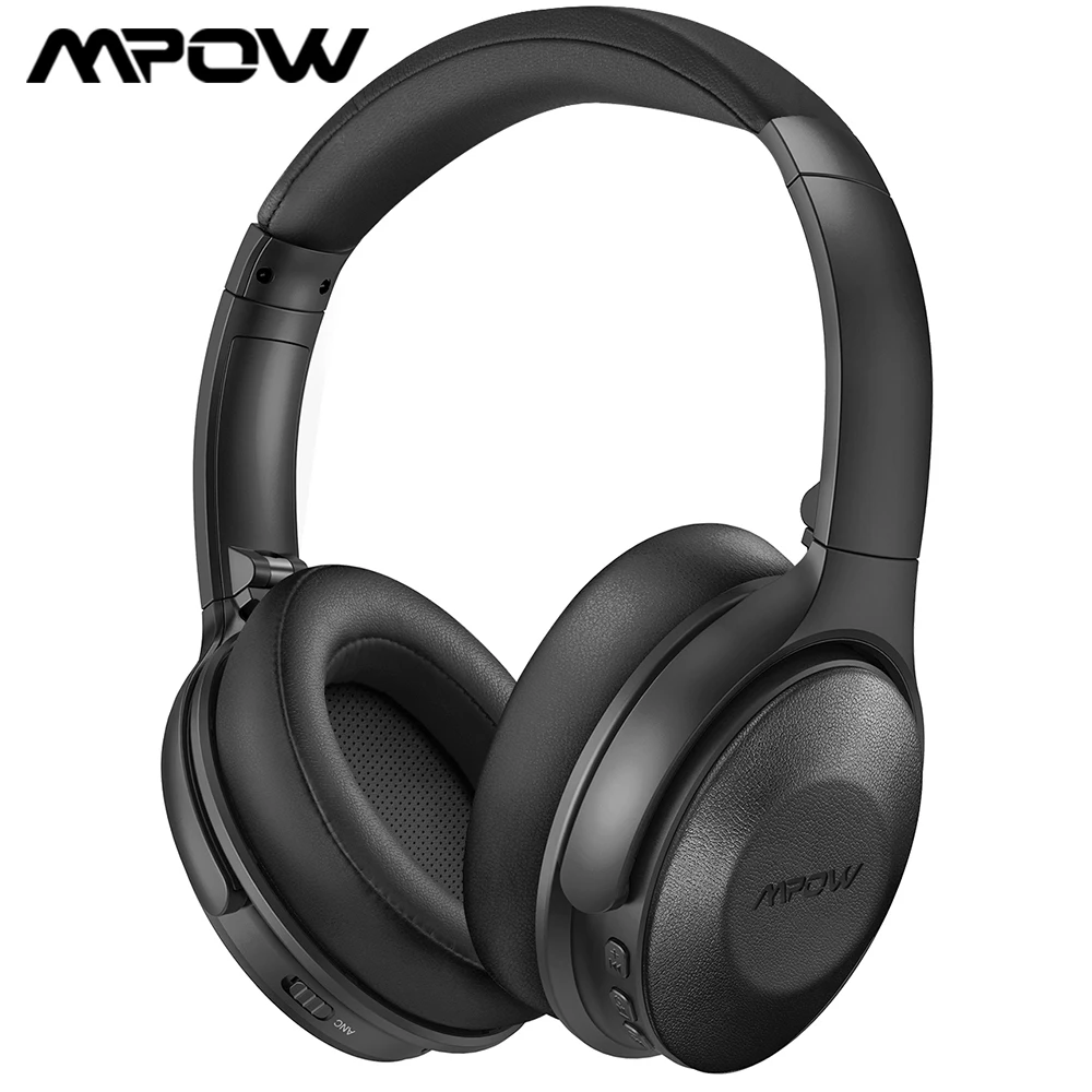 Hot Products! Mpow H17 Active Noise Cancelling Headphones Bluetooth Headphones with Microphone 2 Hours Quick Charge & 45Hrs Playing Time