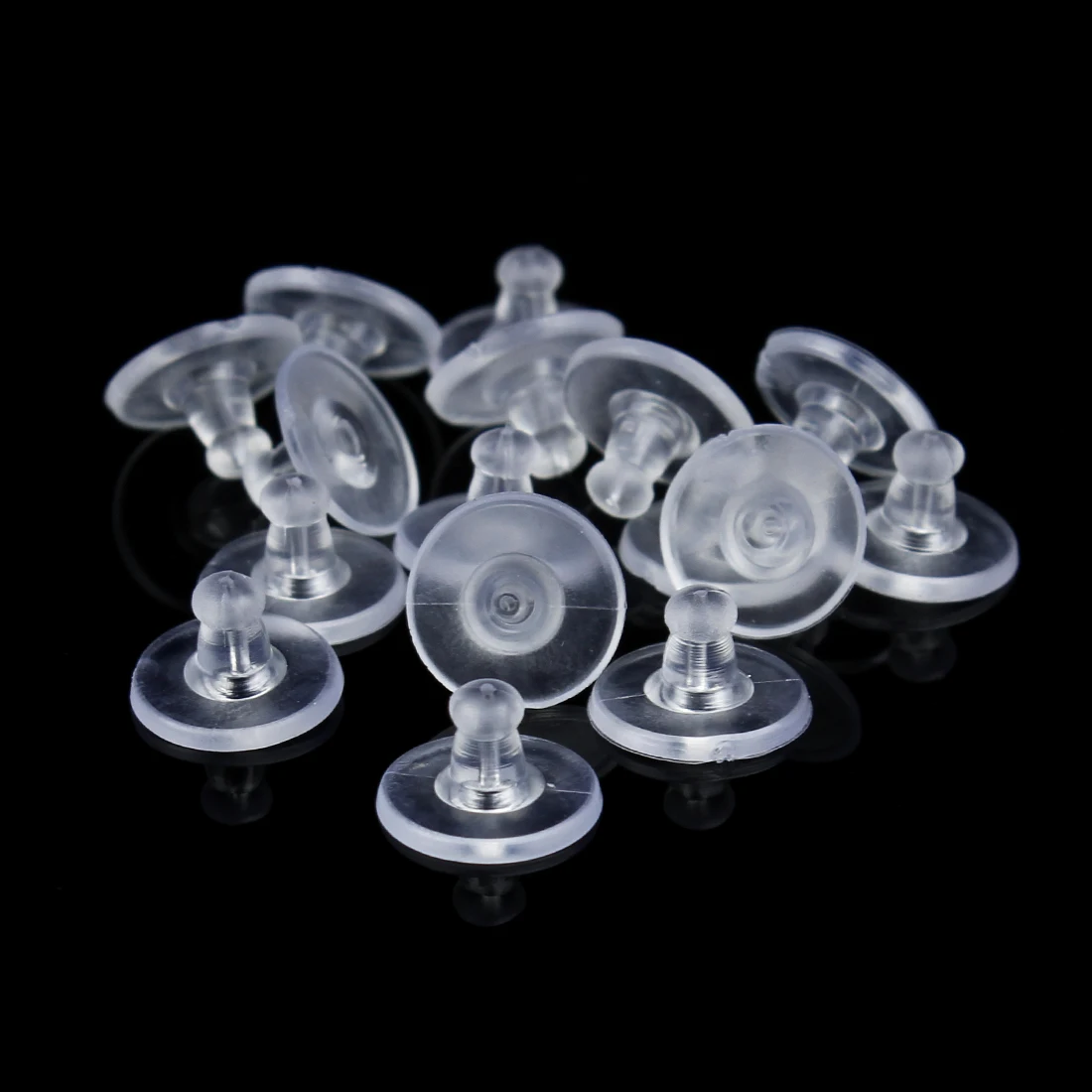 

100pcs/lot Dia 11mm Round Earring Holders Stoppers Soft Silicone Plug Blocked Plastic Earring Back for DIY Jewelry Accessories