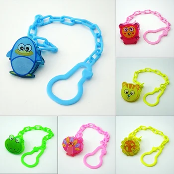 

Cartoon Animal Pacifier Soother Nipple Toy Newborn Baby Pacifier Clip Chain Anti Lost Clip Chain Leash Strap