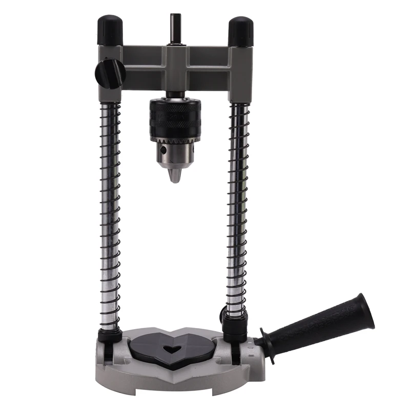 1 Pcs Multifunctional Drill Stand Adjustable 45 90° Angle Drill Guide Attachment, with Chuck