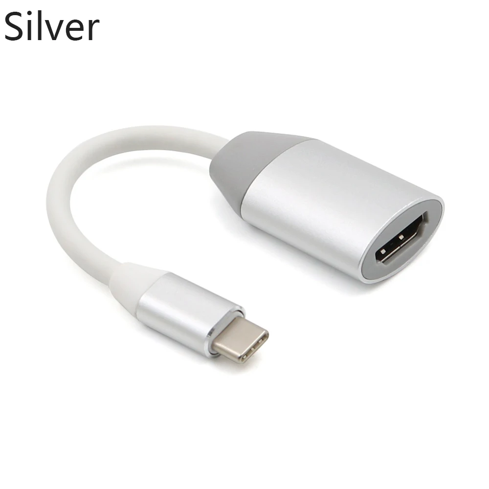 USB 3,1 type C к HDMI адаптер 4K аудио и видео синхронизация совместима с 1" Apple MacBook - Цвет: Silver