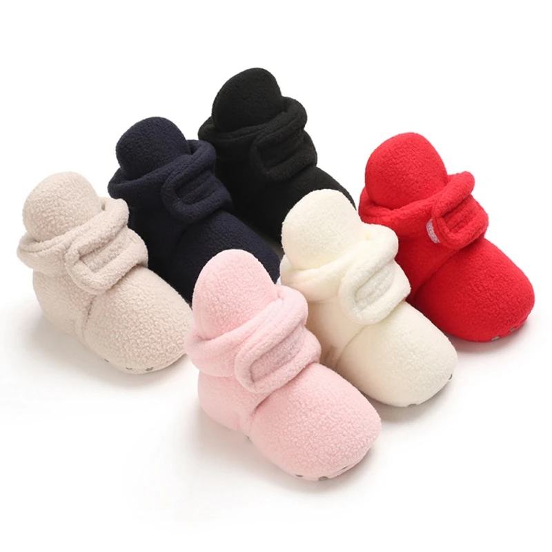 

Newborn Baby Girls Boot Shoes Toddler Fleece Snow Boot Infant Soft Bottom Solid Crib Shoes Baby Autumn Winter Warm Shoe 0-18M