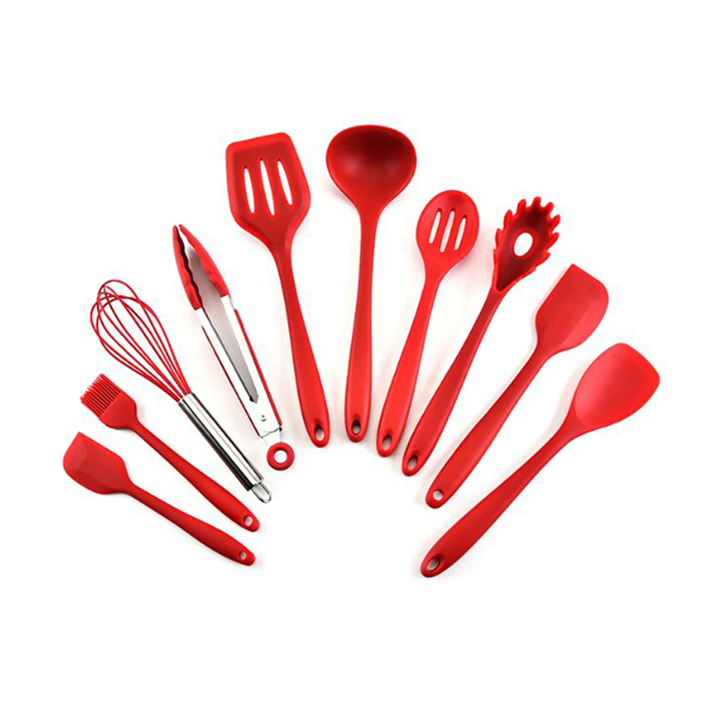 10Pcs Cooking Kit Silicone Nonstick Cooking Baking Kitchenware Utensil Set