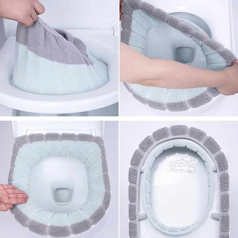 Мягкая подушка для унитаза O-shape туалетный коврик 1 шт Тыква узор аксессуары для ванной комнаты моющиеся два цвета 45*35 см