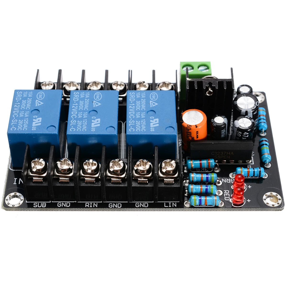 UPC1237 Audio AMP Protection Boards 2.1 Channel Audio Amplifier Speaker Delay Protection Board Subwoofer+4 set Stents and Screws