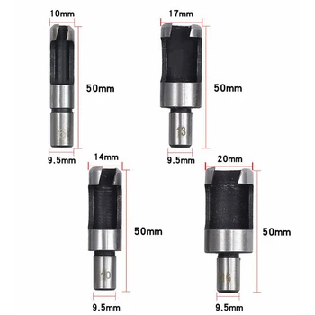 

8pcs Wood Plug Hole Cutter Set Dowel Marker Cutting Tools 10mm Shank Drill Bits