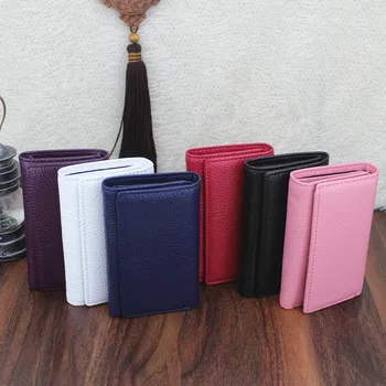 

The First Layer of Cowhide Key Case Leather Ladies Coin Purse Cute Function Key Case Portefeuille Femme Carteras De Mujer 2020