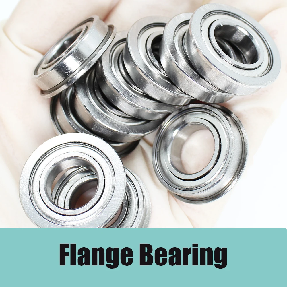 F698ZZ Flange Bearing 8x19x6 mm ABEC-1 10PCS F698 Z ZZ Flanged Ball Bearings F619/8ZZ f688zz flange bearing 8x16x5 mm abec 1 10pcs flanged f688 z zz ball bearings