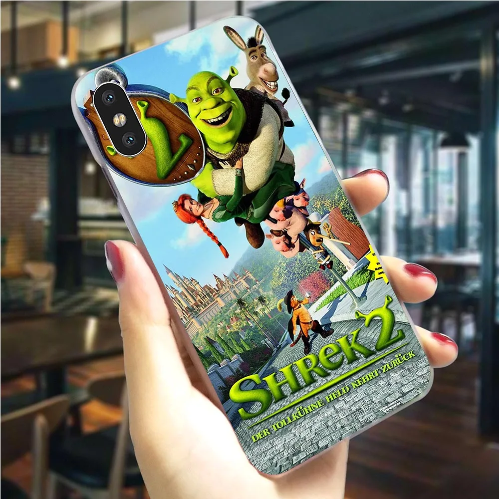 Защитный зеленый чехол для телефона Shrek для iPhone XR 5 5S SE 6 6 S/6 6S Plus 7 8/7 8 Plus X XS Max жесткий чехол