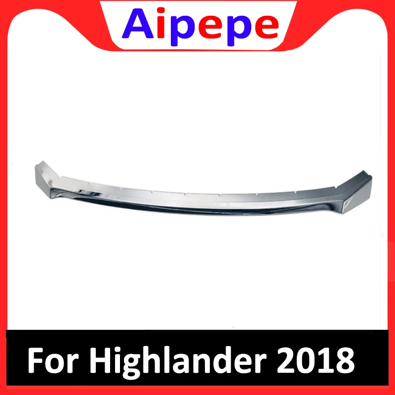 

Car Body Bumper ABS Chrome Trim Front Protection Bar Grid Grill Grille Frame Edge 1pcs for Toyota Highlander 2018 2019