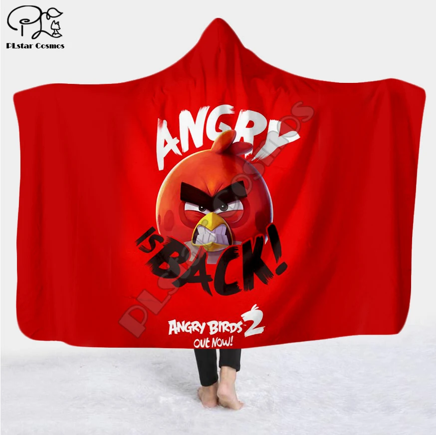 

Newest movie Angry Birds 2 cartoon Blanket Hooded Blanket 3D full print Wearable Blanket Adults men women Blanket style-8
