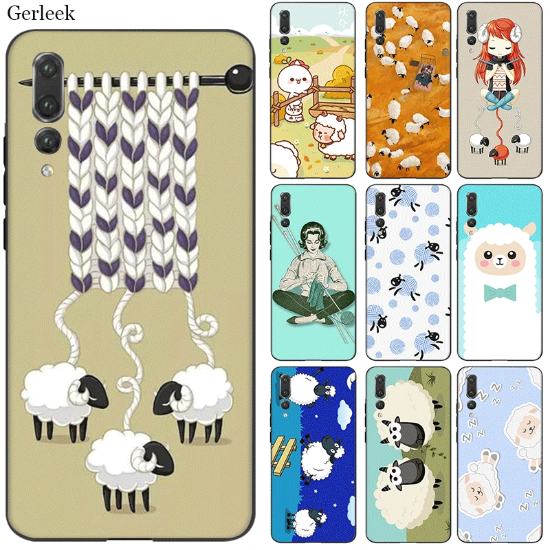 Mobile Phone Case TPU For Huawei Honor Note 9X View 20 8 9 10 Pro Lite 8X 8C 7X 7C 7A 6A Cover Knitting Meditation Cartoon Sheep | Мобильные