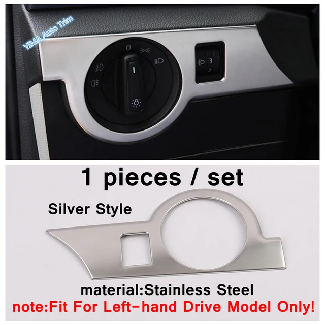 Window Switch Button / Head Light Adjust / Glove Storage Box Handle Buckle Cover Trim Fit For VW Volkswagen T-Cross 2019 - 2021 model 3